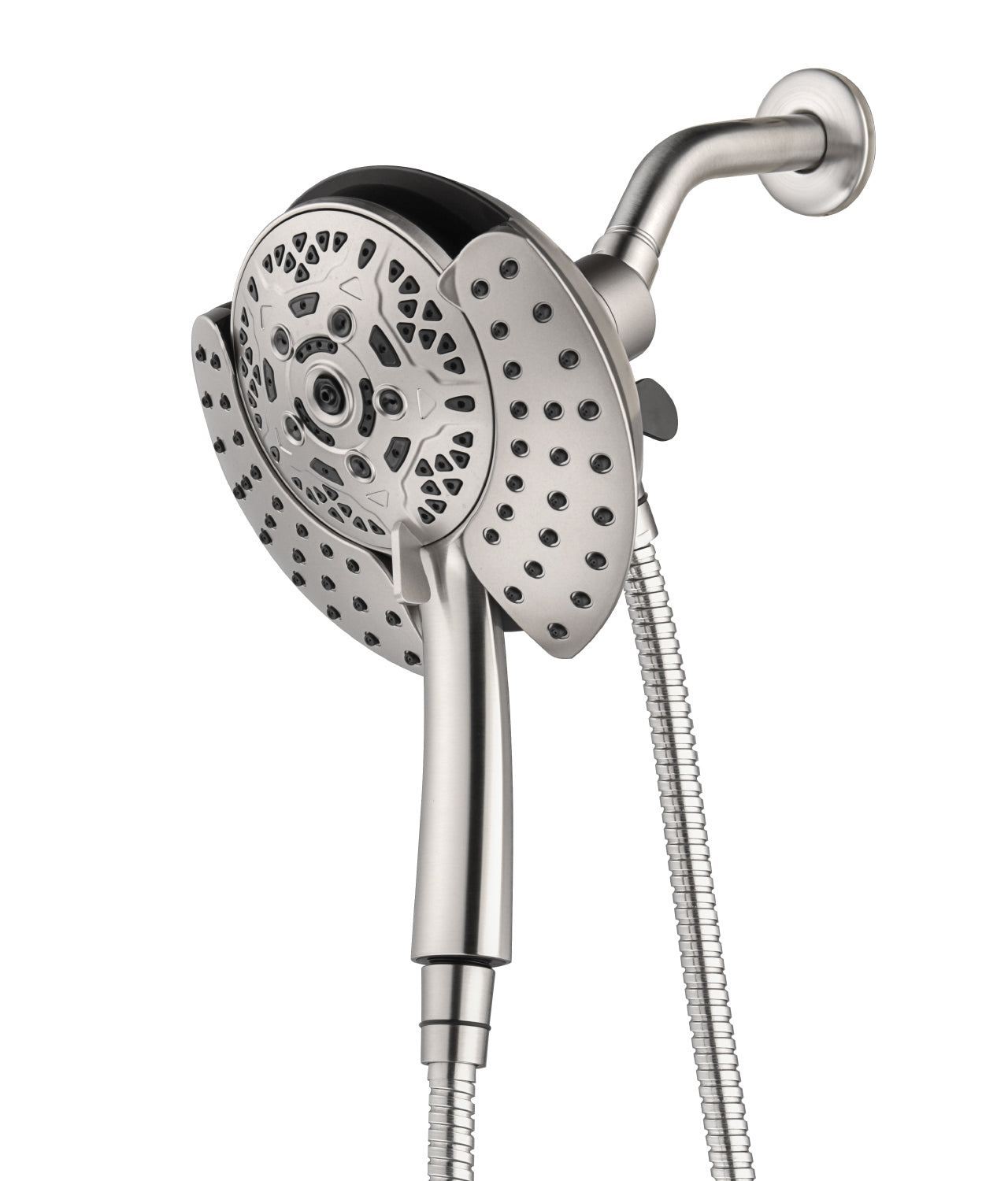 INAVAMZ Shower Heads with Handheld Spray Combo: 7.2" Rain Shower Head & Handheld Shower Head 2-IN-1 Shower Head with 60" Rotatable Stainless Steel Hose, Shower Trim Systems