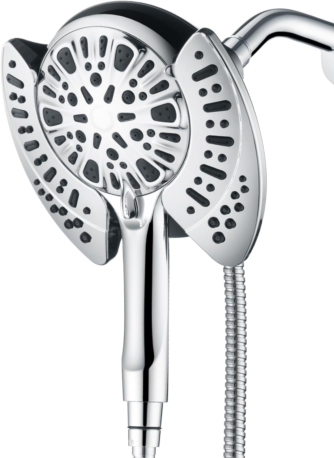 INAVAMZ 2-in-1 Shower Head with Handheld Combo, Rainfall Shower Head and 9 Spray Settings Hand Held Shower Head with Hose
