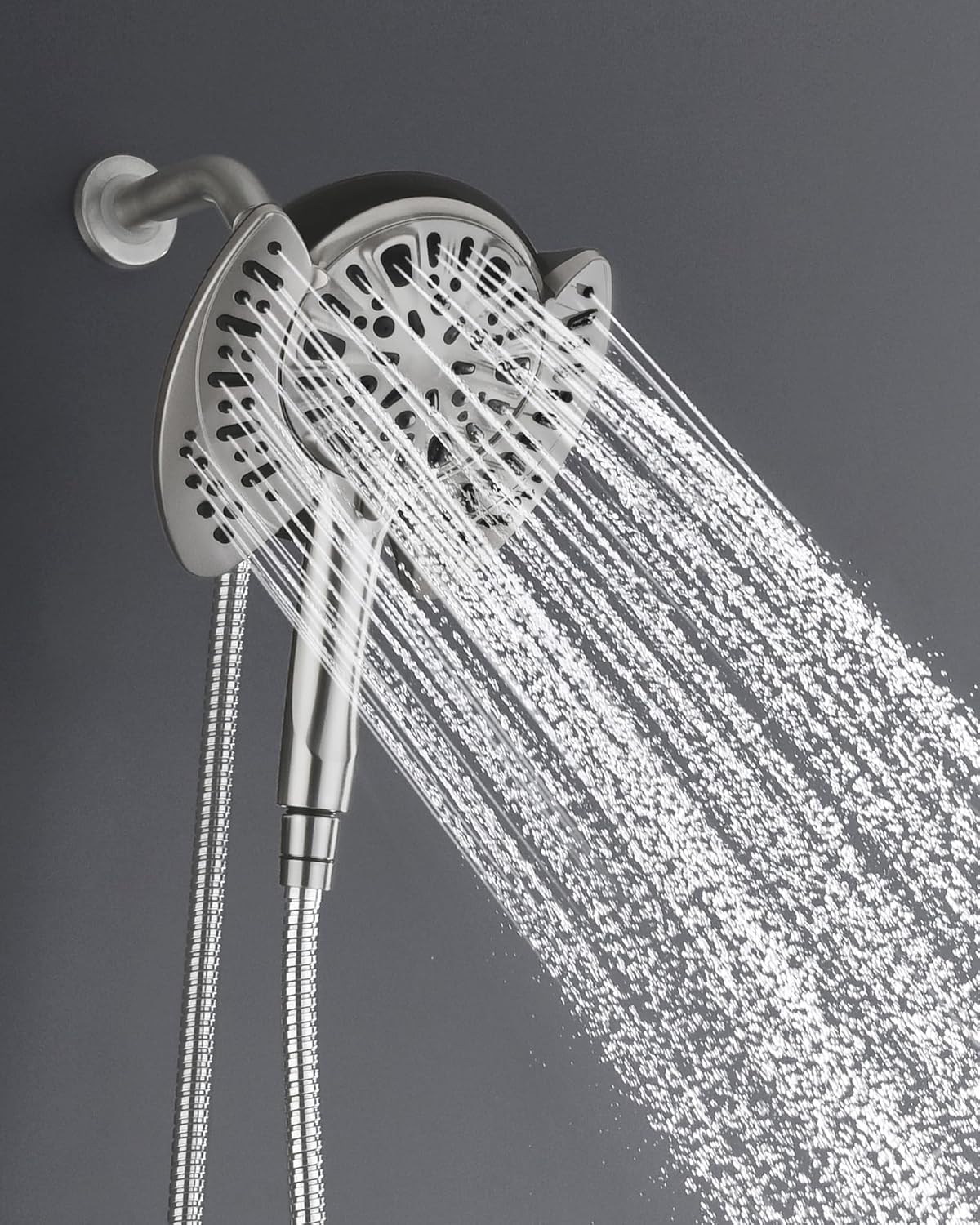 INAVAMZ 2-in-1 Shower Head with Handheld Combo, Rainfall Shower Head and 9 Spray Settings Hand Held Shower Head with Hose