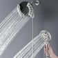 INAVAMZ 2-in-1 Shower Head with Handheld Combo, Rainfall Shower Head and 9 Spray Settings Hand Held Shower Head with Hose