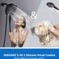 INAVAMZ 2-in-1 Shower Head with Handheld Combo, Rainfall Shower Head and 9 Spray Settings Hand Held Shower Head with Hose