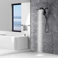 INAVAMZ 12" High Pressure Rainfall Shower Head with Detachable Handheld Set, 60" Hose, 9 Spray Setting,Silver Chrome