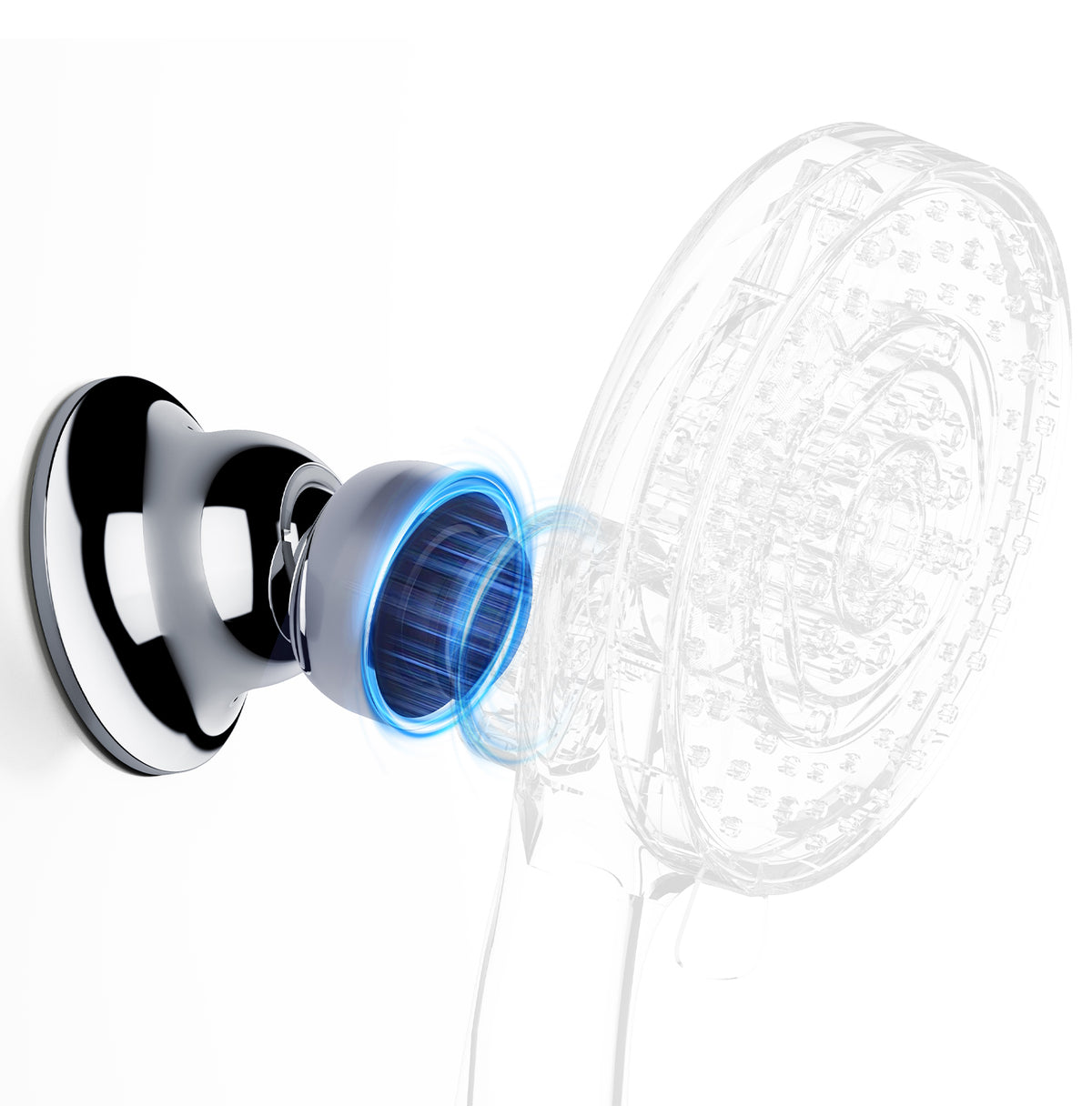 INAVAMZ 12" Rain Shower Head and Handheld Combo, 360° Adjustable Wall Mount, 3+8+1 Spray Modes, Magnetic Dock, Power Jet, 60" Hose,Silver