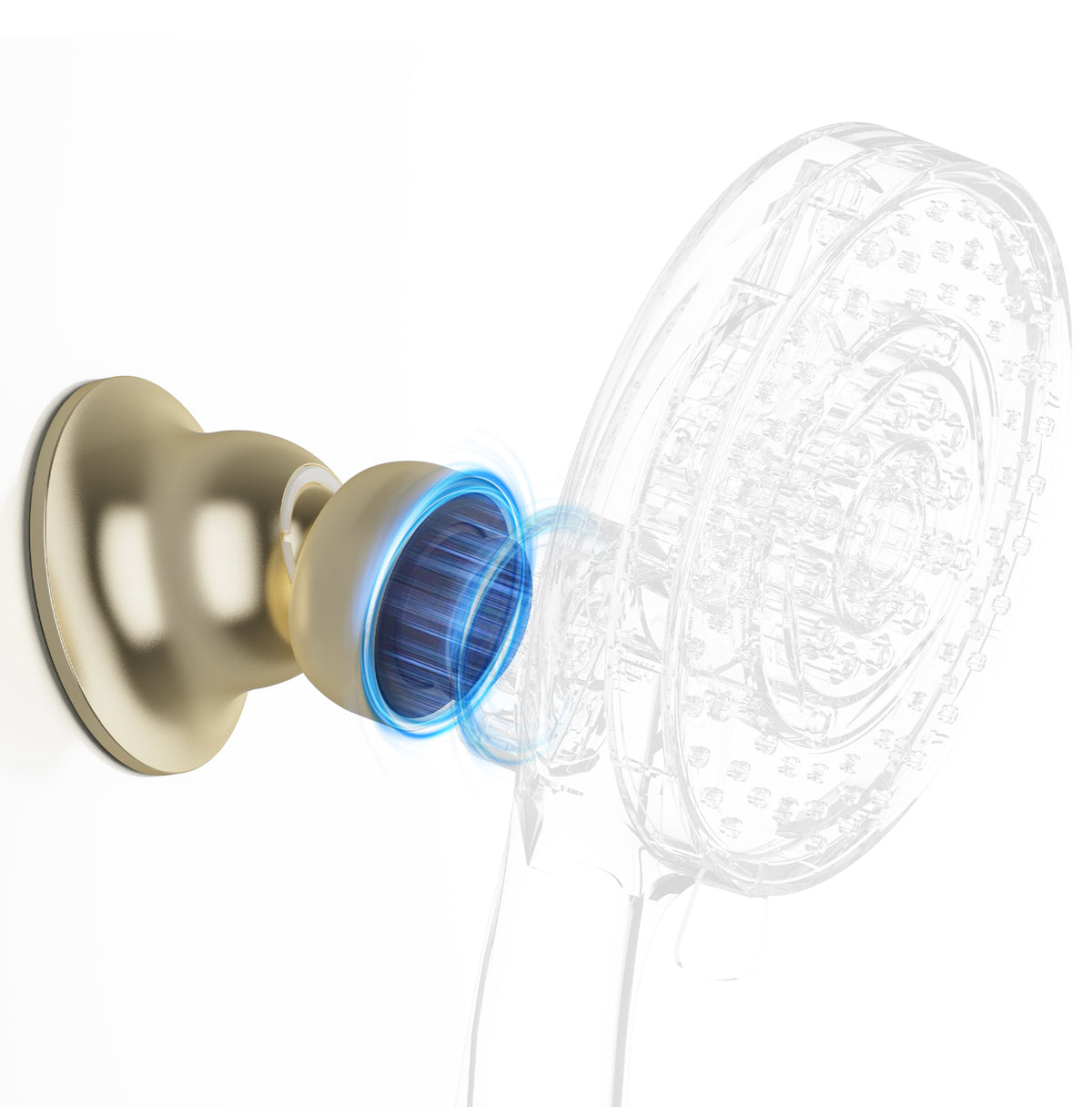 INAVAMZ 12" Rain Shower Head and Handheld Combo, 360° Adjustable Wall Mount, 3+8+1 Spray Modes, Magnetic Dock, Power Jet, 60" Hose,Gold