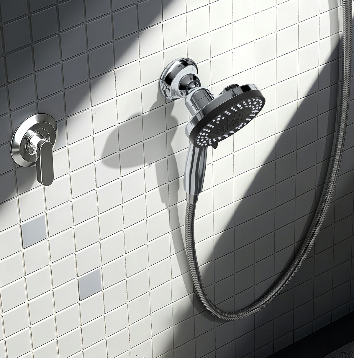 INAVAMZ 12" Rain Shower Head and Handheld Combo, 360° Adjustable Wall Mount, 3+8+1 Spray Modes, Magnetic Dock, Power Jet, 60" Hose,Silver