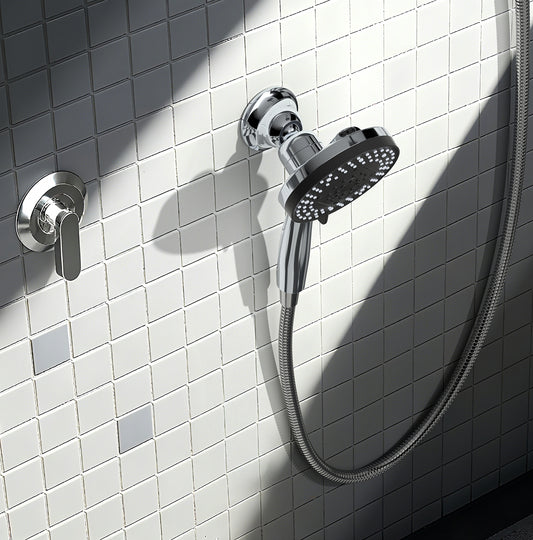 INAVAMZ 12" Rain Shower Head and Handheld Combo, 360° Adjustable Wall Mount, 3+8+1 Spray Modes, Magnetic Dock, Power Jet, 60" Hose,Silver