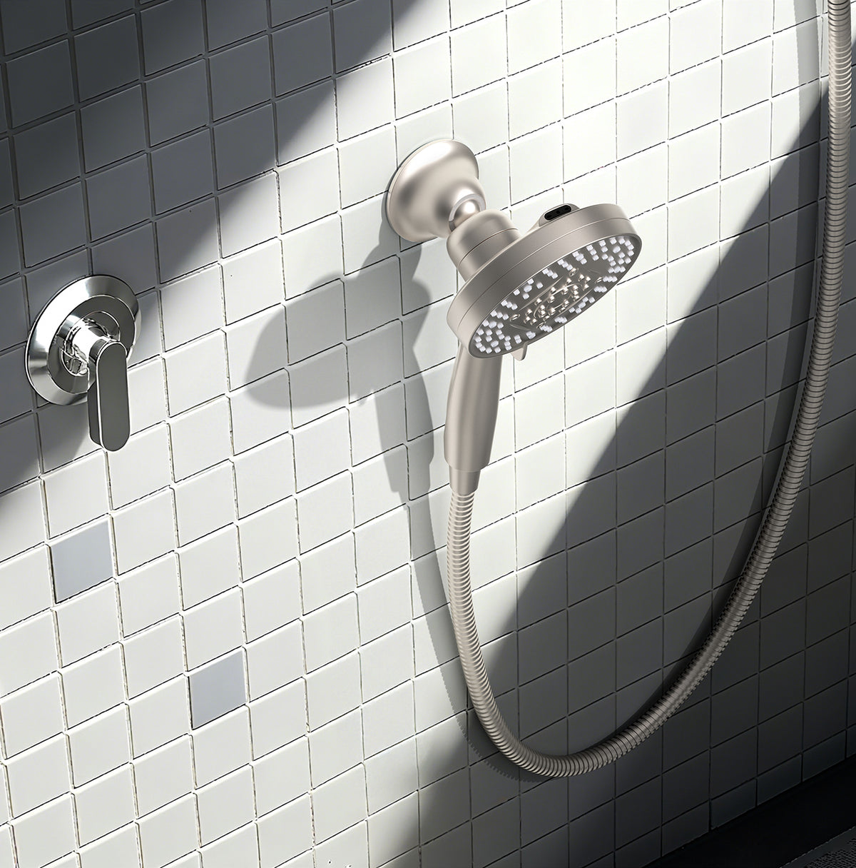 INAVAMZ 12" Rain Shower Head and Handheld Combo, 360° Adjustable Wall Mount, 3+8+1 Spray Modes, Magnetic Dock, Power Jet, 60" Hose,Nickel