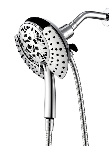 INAVAMZ Shower Heads with Handheld Spray Combo: 7.2" Rain Shower Head & Handheld Shower Head 2-IN-1 Shower Head with 60" Rotatable Stainless Steel Hose, Shower Trim Systems