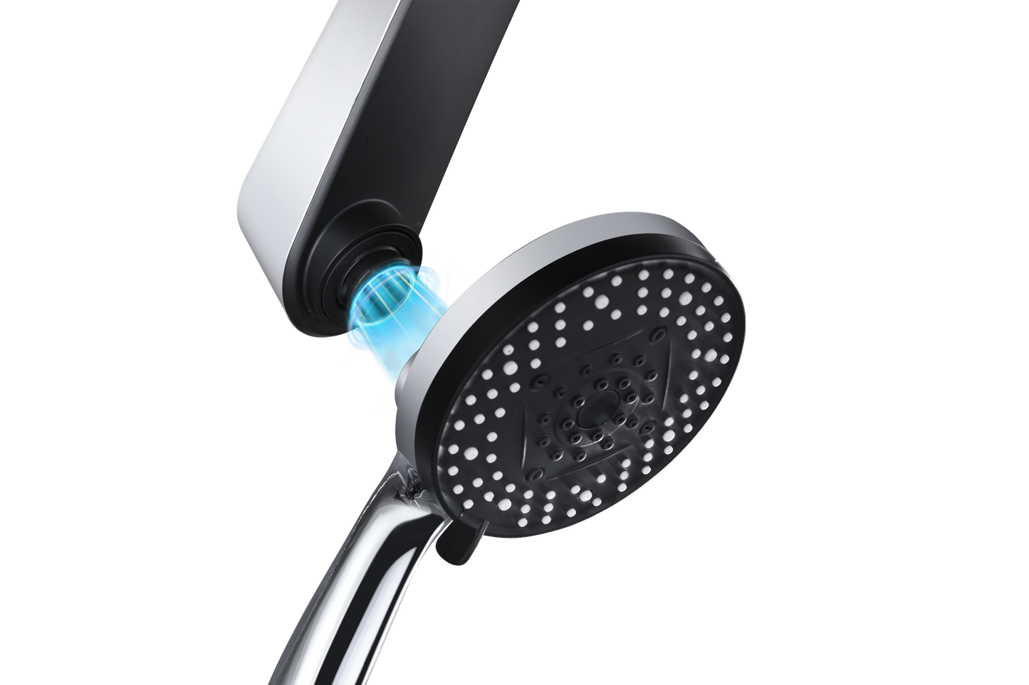 INAVAMZ 12" High Pressure Rainfall Shower Head with Detachable Handheld Set, 60" Hose, 9 Spray Setting,Silver Chrome